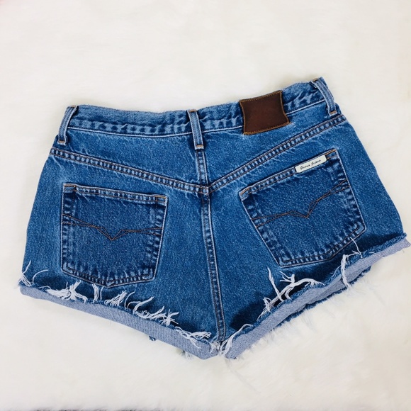 Guess Pants - Vintage Guess Jeans High Waist Cutoff Mom Shorts